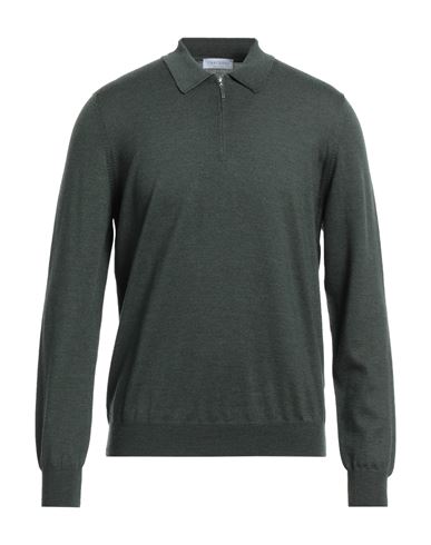Gran Sasso Man Sweater Dark Green Size 42 Virgin Wool