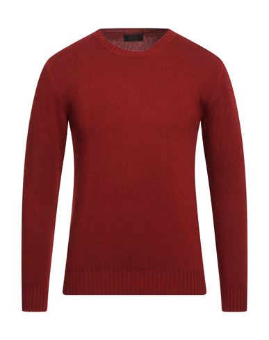 Altea Man Sweater Brick Red Size L Virgin Wool In Red