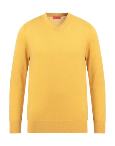 Ballantyne Man Sweater Ocher Size 44 Cashmere In Yellow