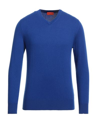 Ballantyne Man Sweater Bright Blue Size 46 Cashmere