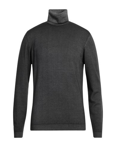 Shop Alpha Studio Man Turtleneck Lead Size 46 Merino Wool In Grey