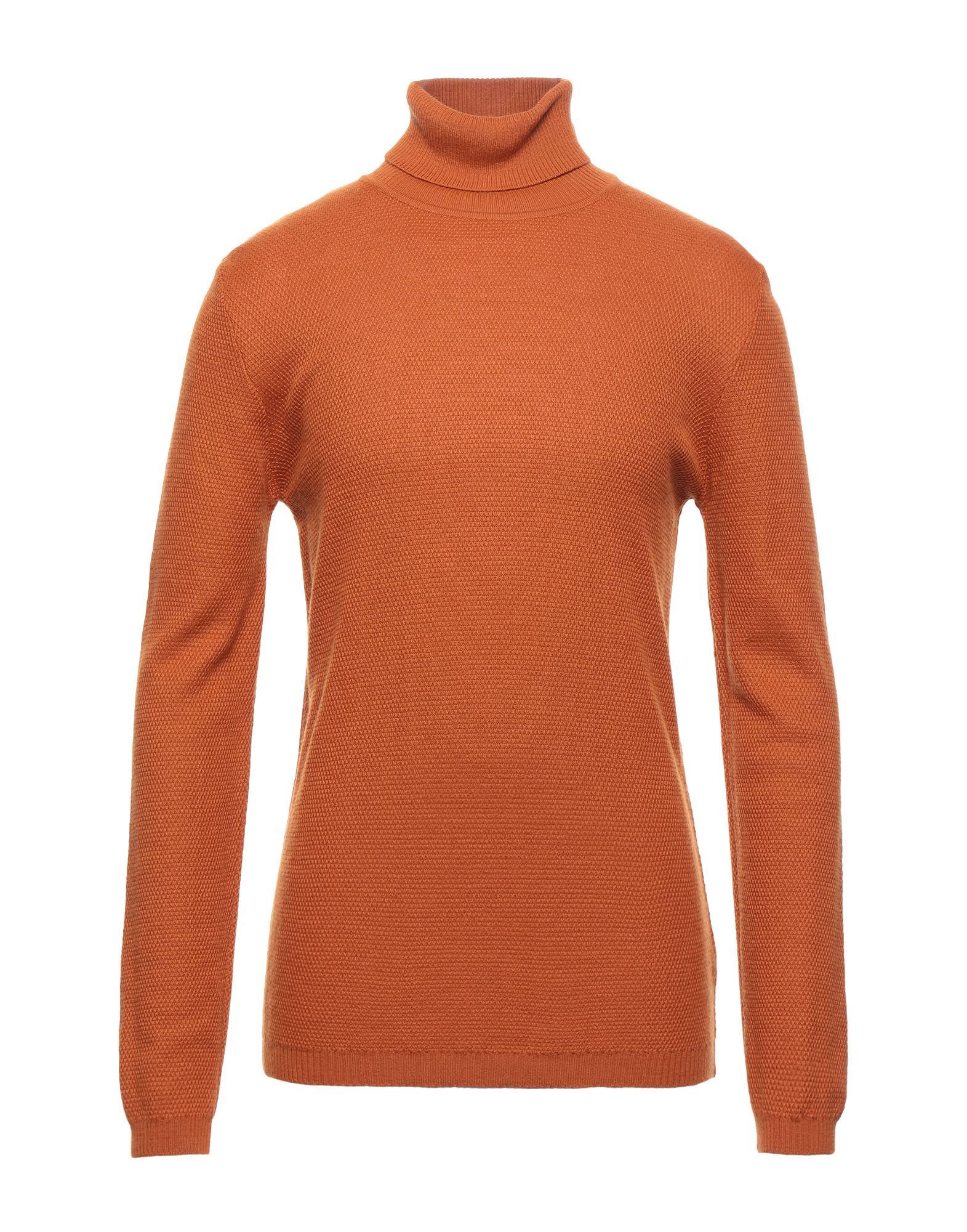 Grey Daniele Alessandrini Turtlenecks In Rust