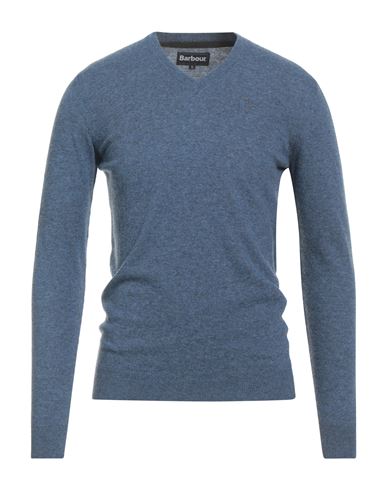 Barbour Man Sweater Slate Blue Size S Wool