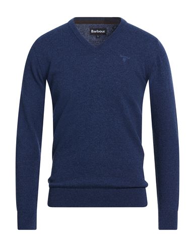 Barbour Man Sweater Navy Size S Wool In Blue