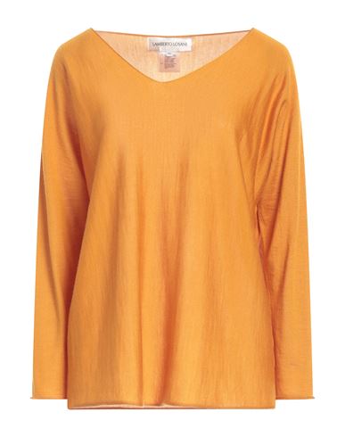 Lamberto Losani Woman Sweater Ocher Size 6 Cashmere, Silk In Orange