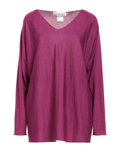 Lamberto Losani Woman Sweater Magenta Size 14 Cashmere, Silk In Purple