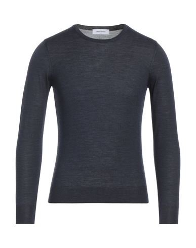 Shop Gran Sasso Man Sweater Midnight Blue Size 42 Wool, Silk