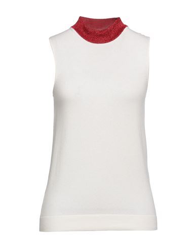 Missoni Woman Turtleneck Cream Size 6 Cashmere, Viscose, Cupro, Polyester In White