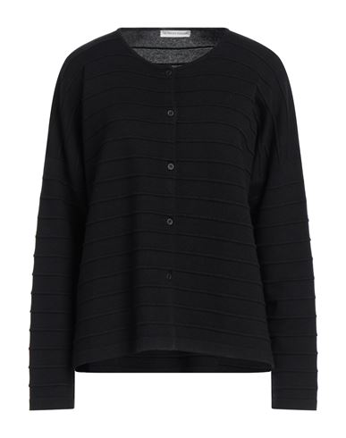 Le Tricot Perugia Woman Cardigan Black Size L Virgin Wool, Silk, Cashmere, Viscose, Polyester