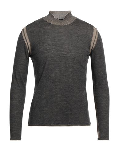 Roberto Collina Man Turtleneck Dark Brown Size 38 Merino Wool