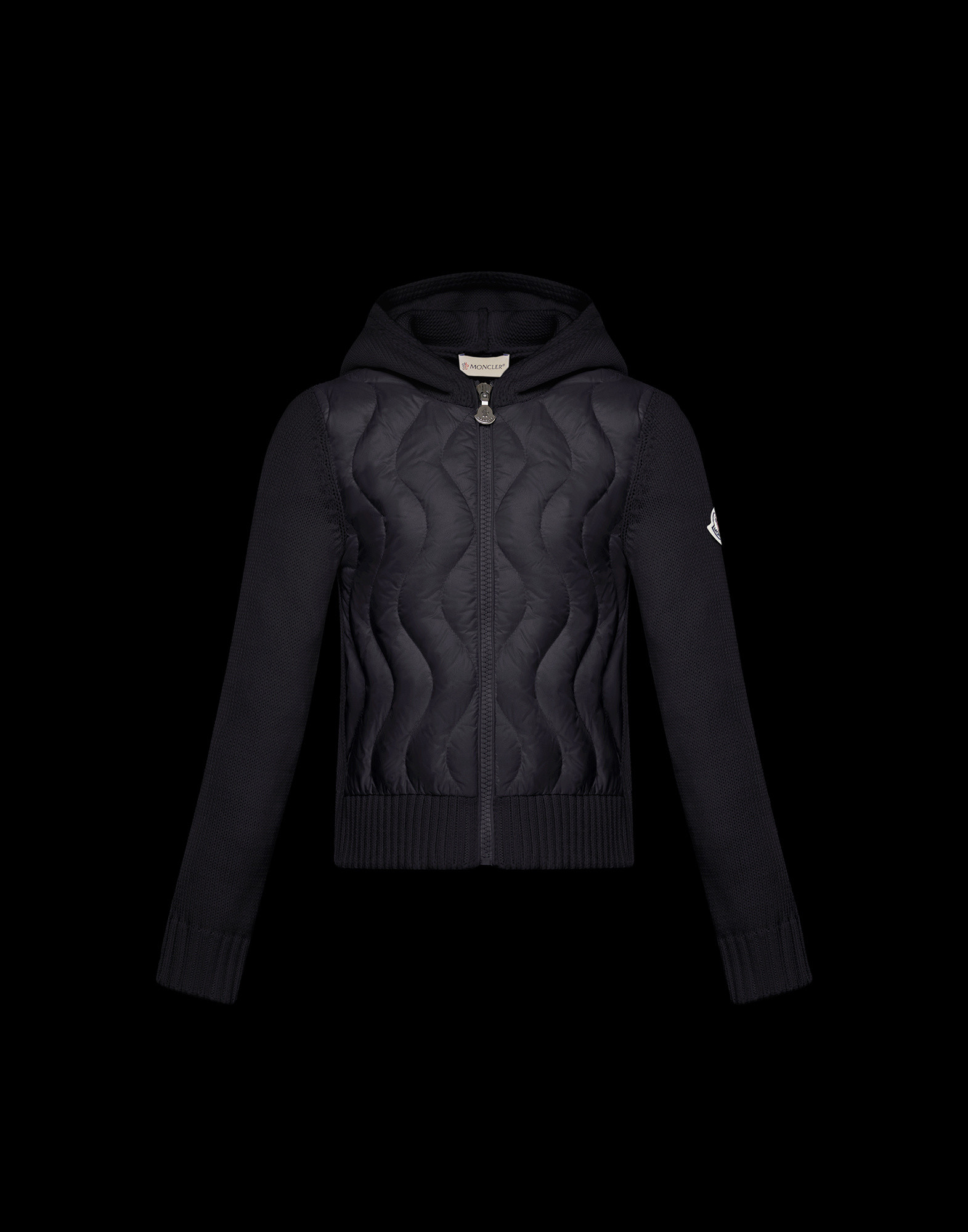 moncler hooded cardigan