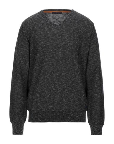 Man Sweater Steel grey Size L Virgin Wool, Acrylic, Viscose, Cotton, Linen