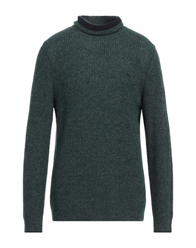 Shop Harmont & Blaine Man Turtleneck Dark Green Size Xxl Cotton, Wool, Polyamide, Acrylic, Polyester