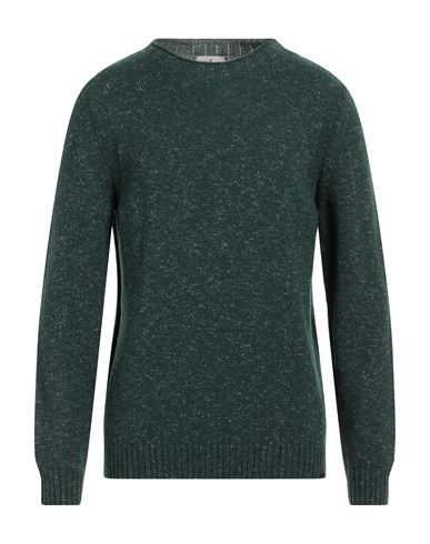 Shop Brooksfield Man Sweater Dark Green Size 42 Wool, Polyamide, Viscose, Linen