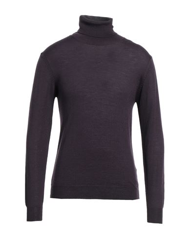 Daniele Alessandrini Man Turtleneck Dark Purple Size 40 Acrylic, Wool