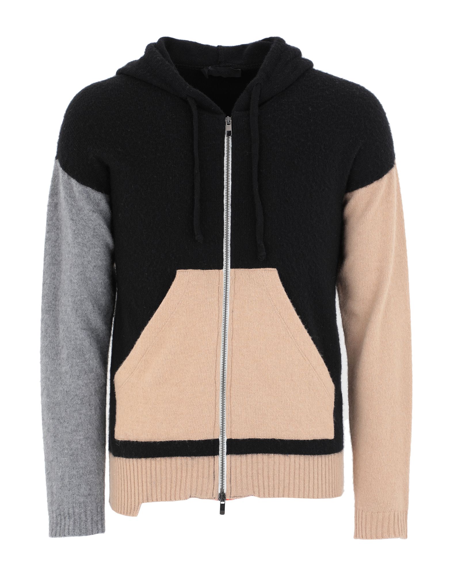 ＜YOOX＞ ★11%OFF！LUCQUES メンズ カーディガン ブラック 50 ウール 100%画像