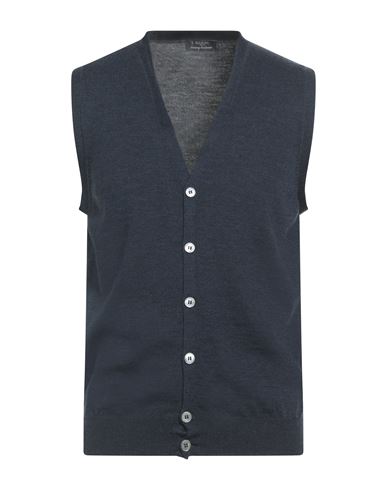 Barba Napoli Man Cardigan Midnight Blue Size 38 Virgin Wool In Green