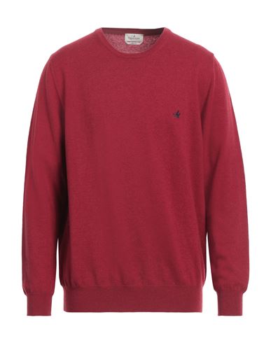 Brooksfield Man Sweater Brick Red Size 46 Virgin Wool