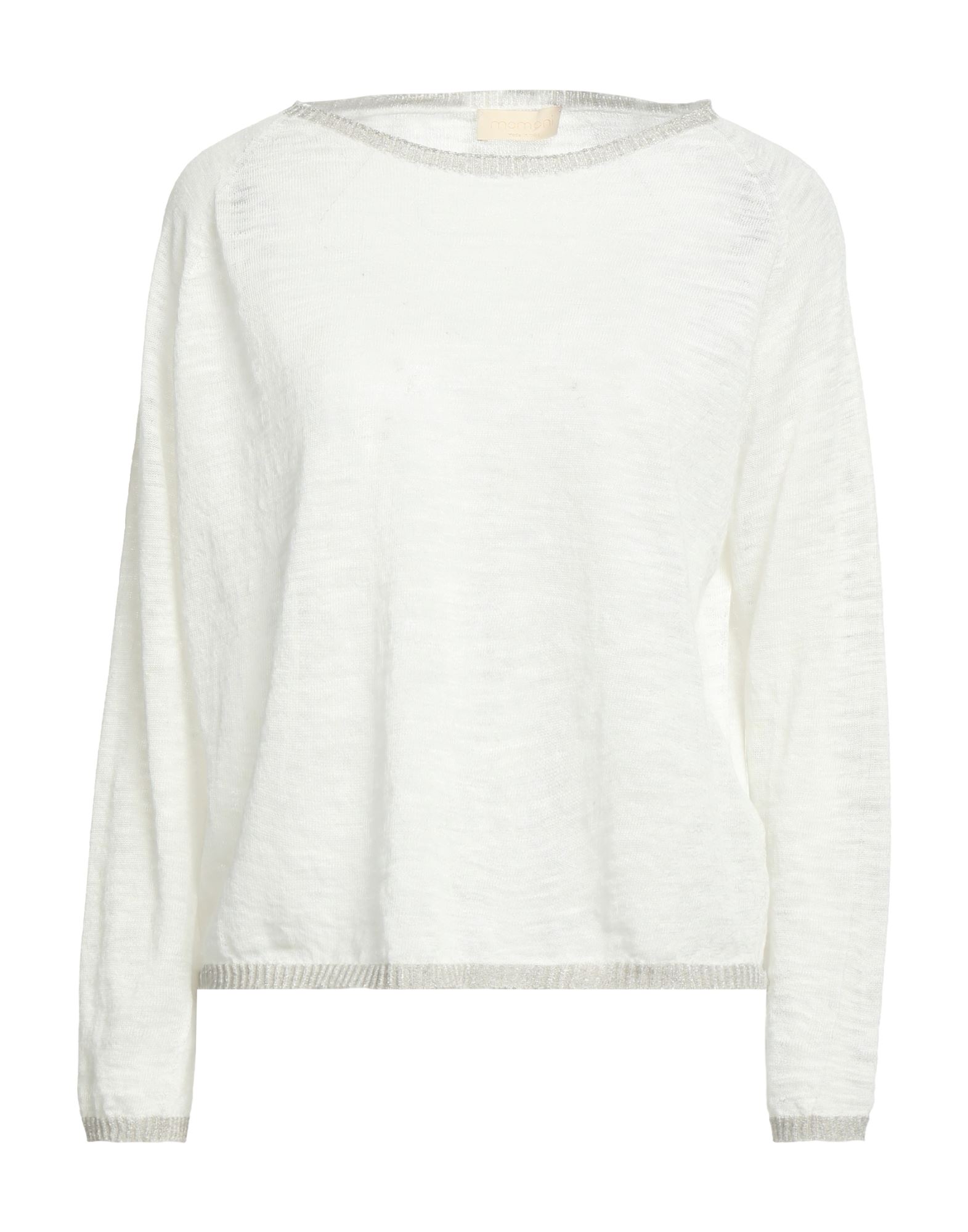 Shop Momoní Woman Sweater White Size L Linen, Polyester, Viscose
