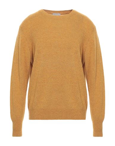 Brooksfield Man Sweater Mustard Size 46 Virgin Wool, Polyamide In Yellow