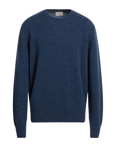 Brooksfield Man Sweater Navy Blue Size 46 Virgin Wool, Polyamide