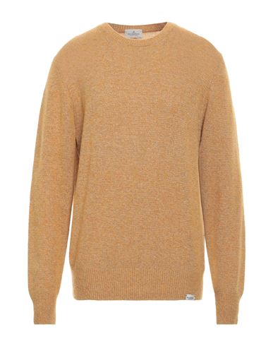 Brooksfield Man Sweater Ocher Size 42 Virgin Wool, Polyamide In Yellow