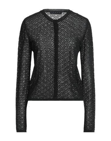 Icona By Kaos Woman Cardigan Black Size M Viscose, Polyamide, Polyester