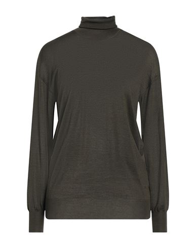 Tom Ford Woman Turtleneck Military Green Size S Cashmere, Silk In Green