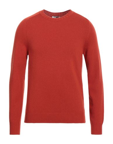 Heritage Man Sweater Orange Size 38 Virgin Wool, Cashmere