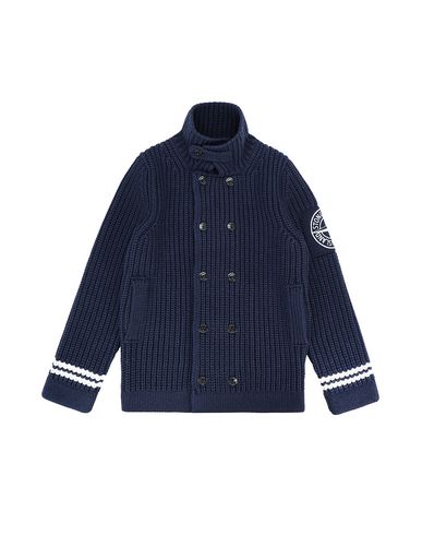 STONE ISLAND TEEN 517D1 Sweater Man Blue EUR 564