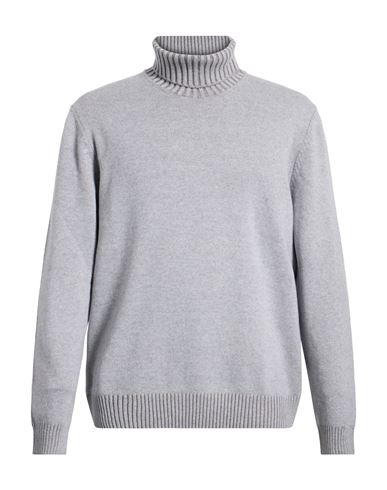 Gran Sasso Man Turtleneck Grey Size 48 Virgin Wool, Cashmere, Viscose In Gray