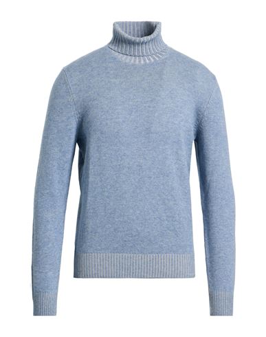 Gran Sasso Man Turtleneck Light Blue Size 46 Virgin Wool, Cashmere, Viscose