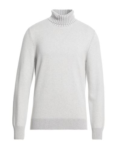 Gran Sasso Man Turtleneck Light Grey Size 50 Virgin Wool, Cashmere, Viscose In Grey
