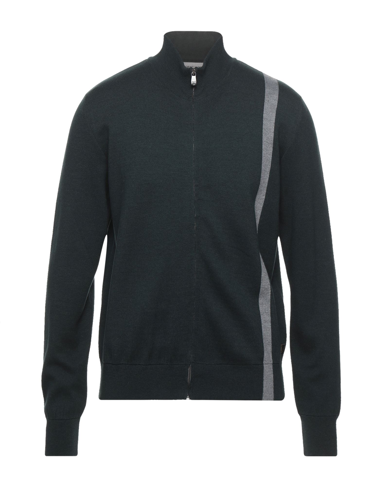 ＜YOOX＞ ★17%OFF！CORNELIANI ID メンズ カーディガン ダークグリーン 48 コットン 40% / ポリエステル 30% / ウール 27% / ナイロン 2% / ポリウレタン 1%画像