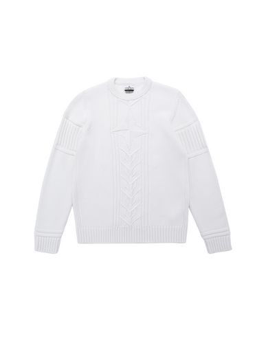 STONE ISLAND TEEN 520A6 Sweater Man Natural White EUR 270