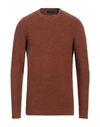 Roberto Collina Man Sweater Brown Size 40 Cotton, Nylon, Elastane