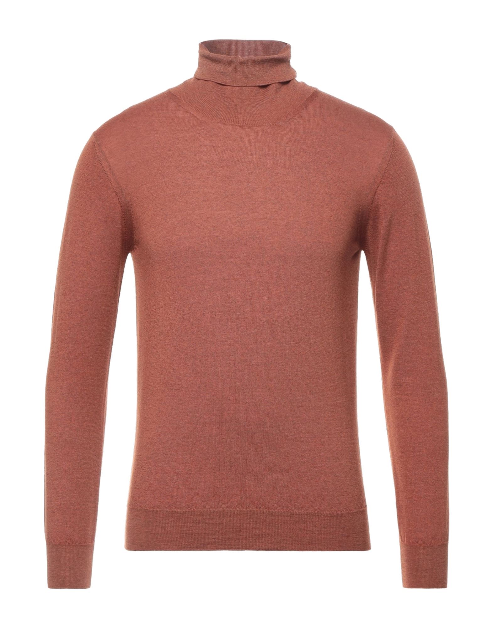 Shop Altea Man Turtleneck Rust Size Xl Virgin Wool In Red