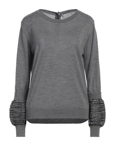 Ballantyne Woman Sweater Grey Size 10 Virgin Wool, Polyamide