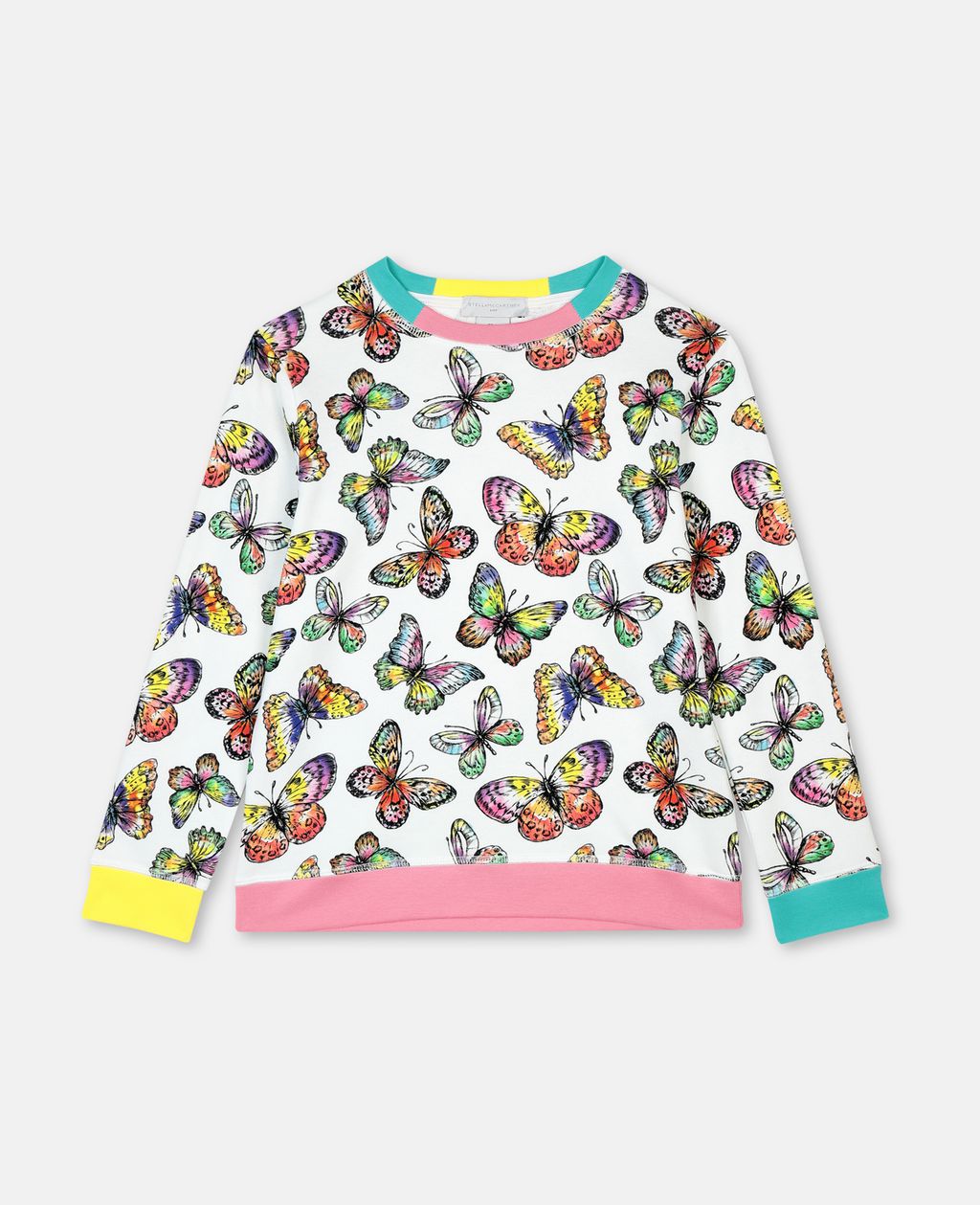 Shop Stella Mccartney Kids Multicolour Butterfly Cotton Sweatshirt In Multicolor