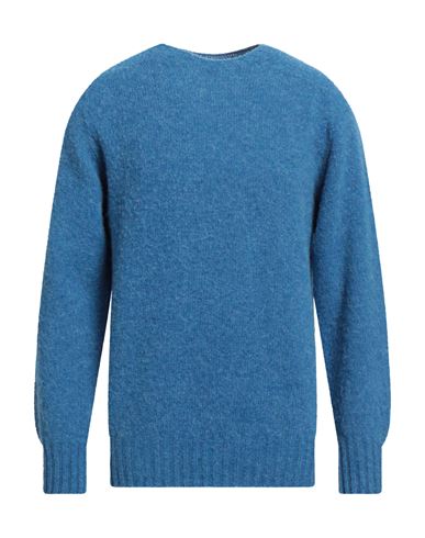 Shop Howlin' Man Sweater Azure Size Xl Wool In Blue