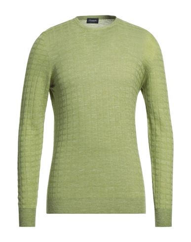 Drumohr Man Sweater Acid Green Size 38 Wool, Silk, Linen