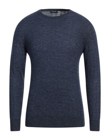 Drumohr Man Sweater Slate Blue Size 44 Wool, Silk, Linen