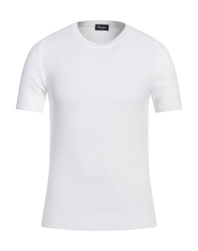 Drumohr Man Sweater White Size 34 Cotton, Polyamide