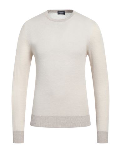 Drumohr Man Sweater Ivory Size 34 Wool, Silk, Linen In White