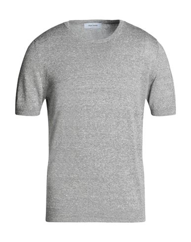 Gran Sasso Man Sweater Lead Size 40 Linen, Cotton In Grey