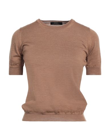 ALPHA MASSIMO REBECCHI ALPHA MASSIMO REBECCHI WOMAN SWEATER CAMEL SIZE 10 MERINO WOOL 