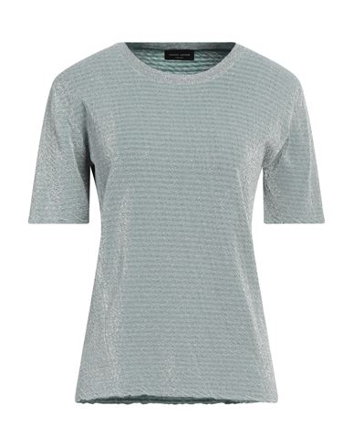 Roberto Collina Woman Sweater Green Size M Cotton, Metallic Polyester, Nylon