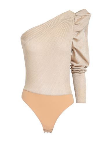 Elisabetta Franchi Woman Sweater Gold Size 4 Viscose, Polyester, Polyamide, Elastane