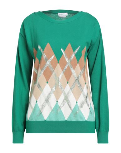 Ballantyne Woman Sweater Green Size 6 Cotton, Cashmere In Green