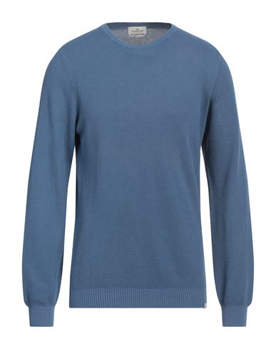 Brooksfield Man Sweater Pastel Blue Size 48 Cotton